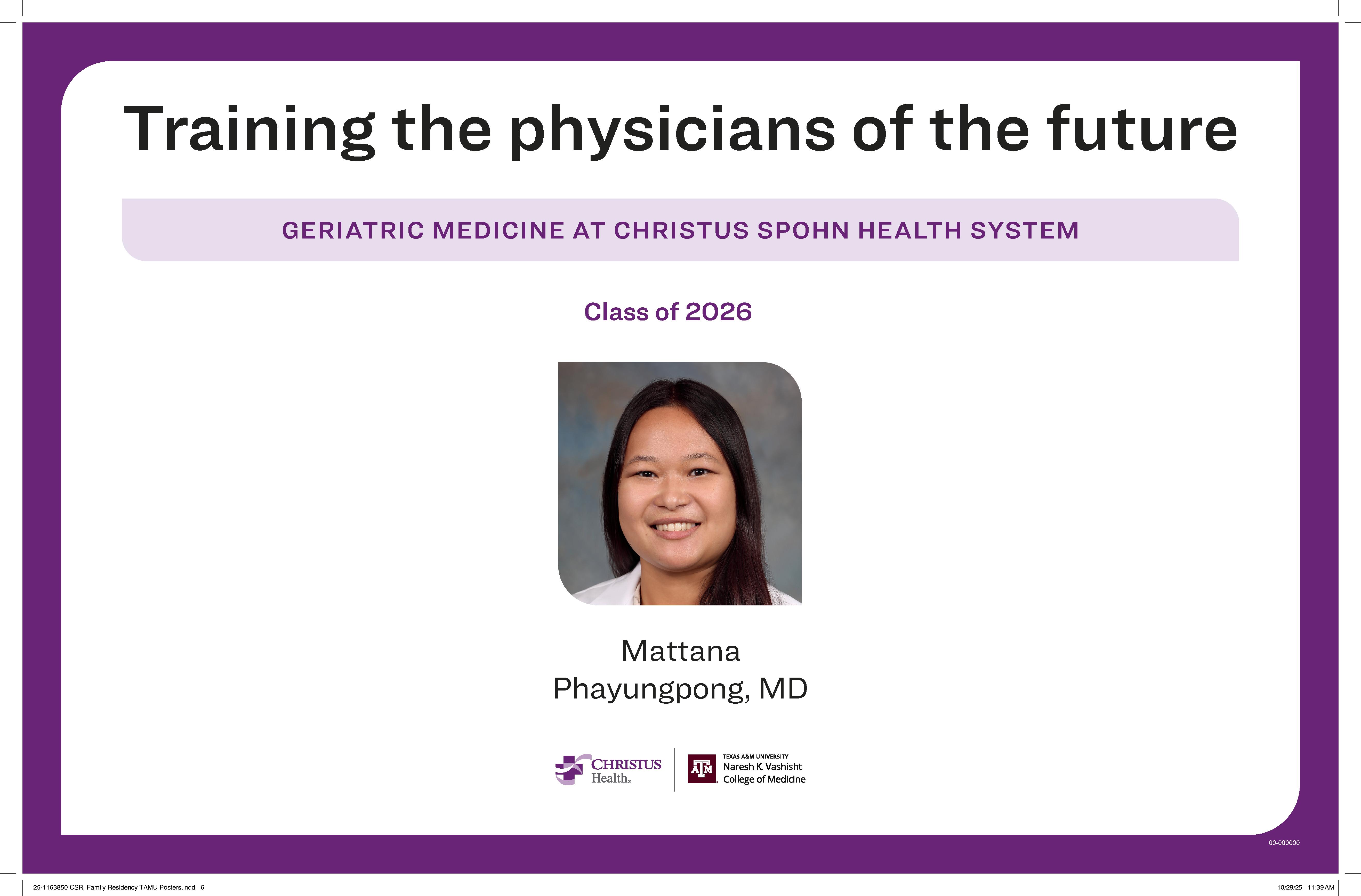 2025 - 2026 Spohn Geriatric Medicine